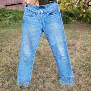 3x1 Fringe Crop Jeans size 26